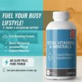Clean wellness formula by Votum Nutrition showing Total Vitamins & Minerals. A Non-GMO liquid supplement rich in polyphenol antioxidants from Camu Camu, Mangosteen, and Noni fruit to support natural health and metabolism